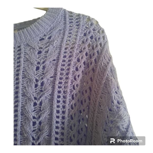 Easel Open Weave Chenille Oversized Sweater - Picture 3 of 3